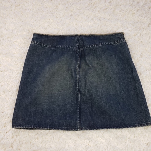 J. Crew Dark Wash Denim Skirt, Sz 8 - Picture 2 of 6